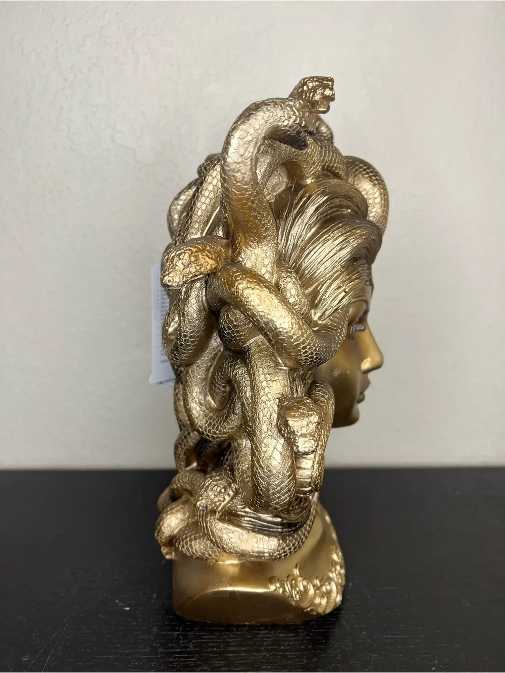 NEW Spooky Night Gold Light Up Medusa Bust Decor